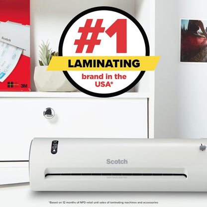 Scotch Thermal Laminating Pouches Letter Size 8.9 x 11.4 in, 3 Mil Clear Sheets, 100 Pack